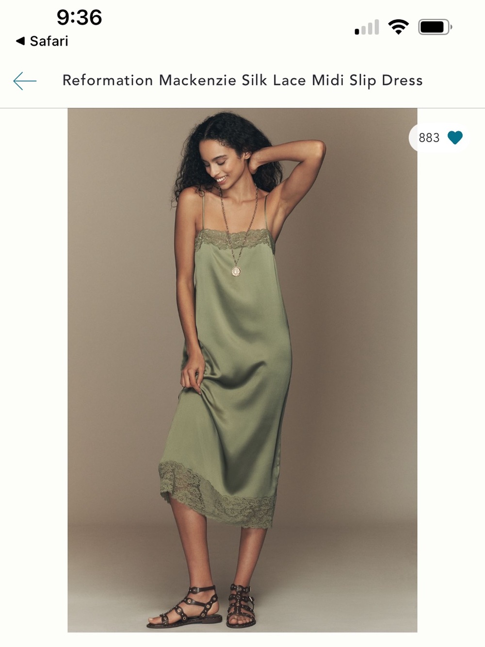 Reformation Mackenzie Slip Dress